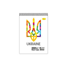 Блокнот "Emblem of Ukraine" А6 АП-1907-6, 40 аркушів, пружина зверху (АП-1907-6)