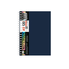 Блокнот А5 АП-1509(Black) 120 аркушів, пружина збоку (АП-1509(Black))
