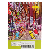 Блокнот для записів "Street art" А6 АП-1711-6, 40 аркушів, пружина зверху (АП-1711-6)