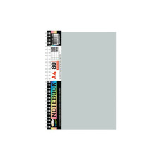 Блокнот А4 АП-1502(Grey) 80 аркушів, пружина збоку (АП-1502(Grey))
