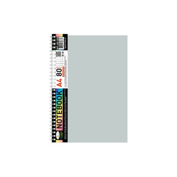 Блокнот А4 АП-1502(Grey) 80 аркушів, пружина збоку (АП-1502(Grey))