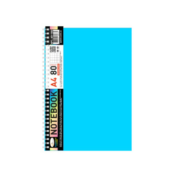 Блокнот А4 АП-1502(Light Blue) 80 аркушів, пружина збоку (АП-1502(Light Blue))
