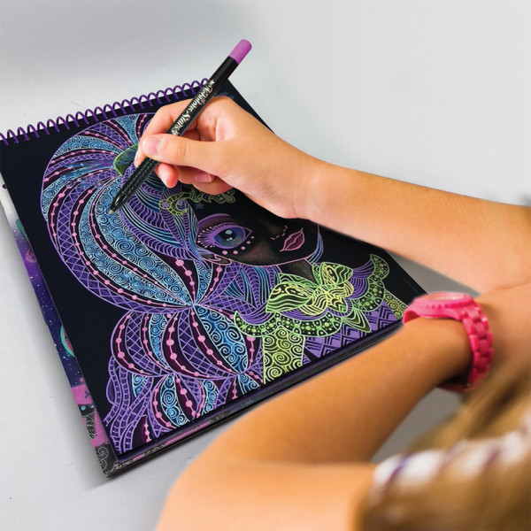 Набір для творчості Скетчбук: Екліпсія-чорні аркуші Nebulous Stars 11121, 8 ручок (11121N)