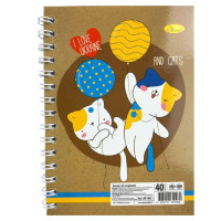 Блокнот А6 "Патріотичний" АП-1903-3, 40 аркушів, пружина збоку (АП-1903-3)