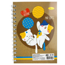 Блокнот А6 "Патріотичний" АП-1903-3, 40 аркушів, пружина збоку (АП-1903-3)