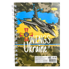 Блокнот А6 "Патриотический" АП-1903-5, 40 листов, пружина сбоку(АП-1903-5)