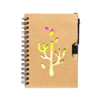 Блокнот А6 на спіралі JX010 з набором стікерів та ручкою (JX010)