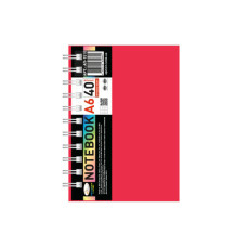 Блокнот А6 АП-1510(Red) 40 аркушів, пружина бокова (АП-1510(Red))