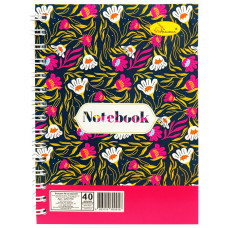 Блокнот А6 АП-1710, 40 листов, пружина сбоку Вид 6(АП-1710-6)