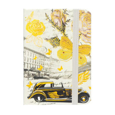 Блокнот А6 на резинке 5702-4 твердая обложка, линия 14х9 см 80 листов(5702-4)