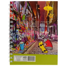 Блокнот А6 АП-1710, 40 листов, пружина сбоку Вид 5(АП-1710-5)