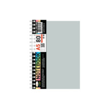 Блокнот А5 АП-1505(Grey) 80 аркушів, пружина збоку (АП-1505(Grey))