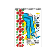 Блокнот "Fashion Ukrainian" А6 АП-1907-3, 40 аркушів, пружина зверху (АП-1907-3)