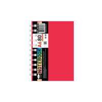 Блокнот А6 АП-1512(Red) 80 листов, пружина сбоку(АП-1512(Red))