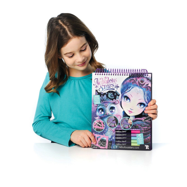Набор для творчества Скетчбук: Эклипсия, черные листы Nebulous Stars 11121, 8 ручек(11121N)