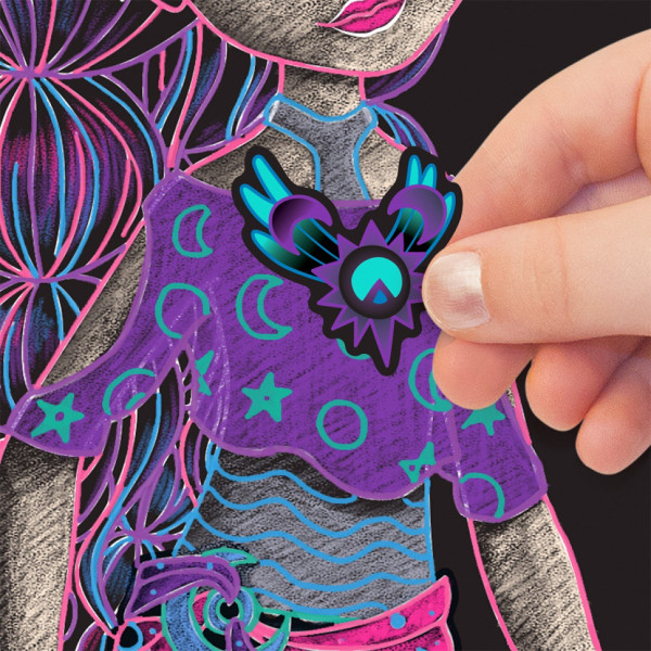 Набор для творчества Скетчбук: Эклипсия, черные листы Nebulous Stars 11121, 8 ручек(11121N)