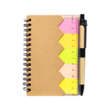 Блокнот А6 на спирали JX409 с набором стикеров и ручкой(JX409)