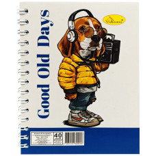 Блокнот А6 АП-1710, 40 листов, пружина сбоку Вид 3(АП-1710-3)