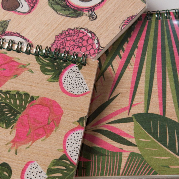 Блокнот "Личи" из модифицированной древесины 12201-KR формат А5 на пружине(12201-KR)