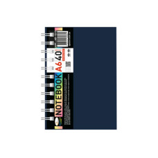 Блокнот А6 АП-1510(Black) 40 аркушів, пружина бокова (АП-1510(Black))