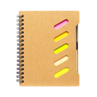 Блокнот С6 на спіралі JX011 з набором стікерів та ручкою (JX011)