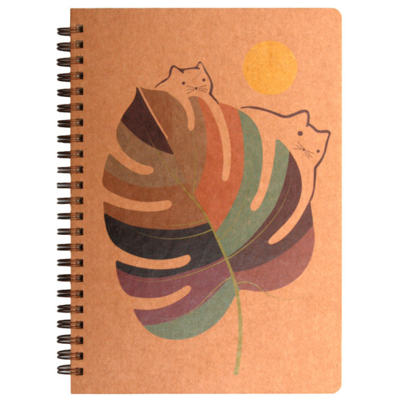 Блокнот "Монстера" еко крафт-картон 11119-Т-KR А5 на пружині (11119-Т-KR)