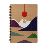 Блокнот "Кіт та сонце" еко крафт-картон 11134-KR формат А5 на пружині (11134-KR)