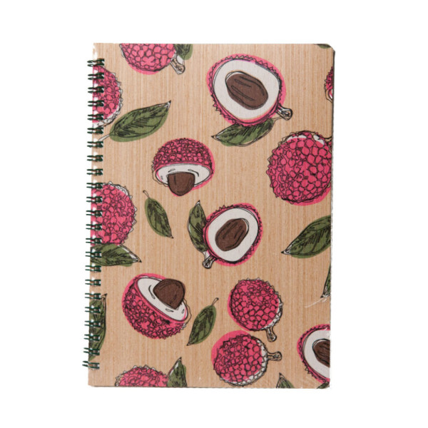 Блокнот "Лічі" із модифікованої деревини 12201-KR формат А5 на пружині (12201-KR)