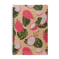 Блокнот "Драгон Фрукт" із модифікованої деревини 12202-KR формат А5 на пружині (12202-KR)
