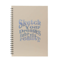 Скетчбук "Втілюй свої мрії" 13103-KR з кремовими листами, А5, на спіралі (13103-KR)