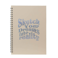 Скетчбук "Втілюй свої мрії" 13103-KR з кремовими листами, А5, на спіралі (13103-KR)
