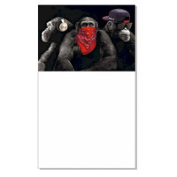 Блокнот з магнітом на холодильник Monkey КТ01032302, 30 аркушів (КТ01032302)