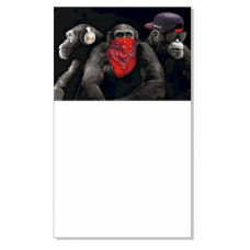 Блокнот з магнітом на холодильник Monkey КТ01032302, 30 аркушів (КТ01032302)