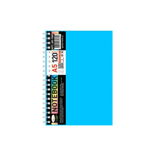 Блокнот А5 Б-БП5-120(Blue) 120 аркушів, пружина збоку (Б-БП5-120(Blue))