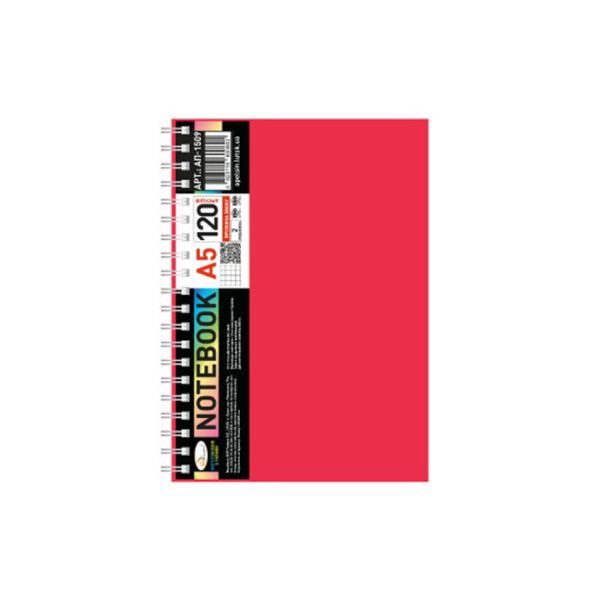 Блокнот А5 Б-БП5-120(Red) 120 аркушів, пружина збоку (Б-БП5-120(Red))