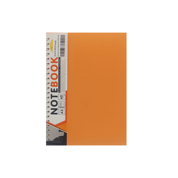 Блокнот А5 Б-БП5-60, 60 листів, пружина збоку (Б-БП5-60(Orange))