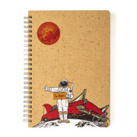 Блокнот "Пригоди" еко крафт-картон 11105-KR на пружині 60 сторінок (11105-KR)