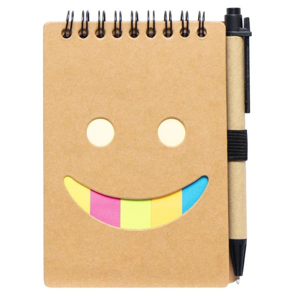 Блокнот А6 з набором стікерів та ручкою на спіралі JX005, 64 аркушів (JX005)