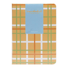 Блокнот A6 "Wonderful" 6701-1 твердий перепліт, 2 закладки та 2 гумки для ручок 80 аркушів 10х14,5 см (6701-1(Orange))