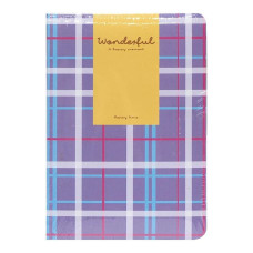 Блокнот A6 "Wonderful" 6701-1 твердий перепліт, 2 закладки та 2 гумки для ручок 80 аркушів 10х14,5 см (6701-1(Violet))