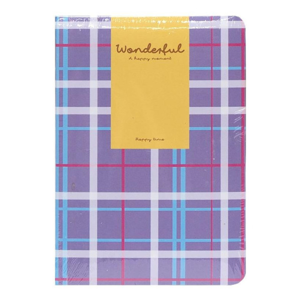 Блокнот A6 "Wonderful" 6701-1 твердий перепліт, 2 закладки та 2 гумки для ручок 80 аркушів 10х14,5 см (6701-1(Violet))