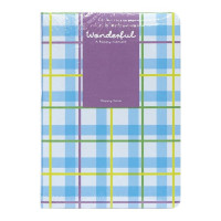 Блокнот A6 "Wonderful" 6701-1 твердий перепліт, 2 закладки та 2 гумки для ручок 80 аркушів 10х14,5 см (6701-1(Blue))