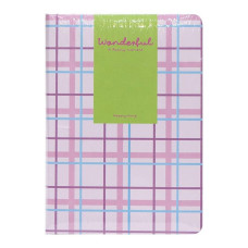 Блокнот A6 "Wonderful" 6701-1 твердий перепліт, 2 закладки та 2 гумки для ручок 80 аркушів 10х14,5 см (6701-1(Pink))