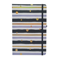 Блокнот А5 на резинці 5703-04 тверда обкладинка, 21х14см, 80 листів, клітинка (5703-04(Black))