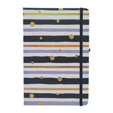 Блокнот А5 на резинці 5703-04 тверда обкладинка, 21х14см, 80 листів, клітинка (5703-04(Black))