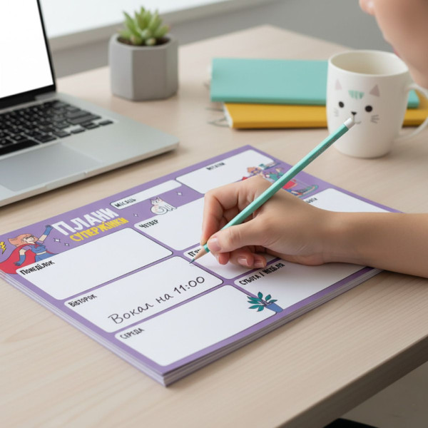 Планер тижневий VT9212-03, 20х14,3 см, 54 аркуші, українська (VT9212-03)