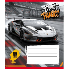 Зошит учнівський "Без паніки" 012-510164C-5 в косу лінію, 12 аркушів (012-510164C-5)