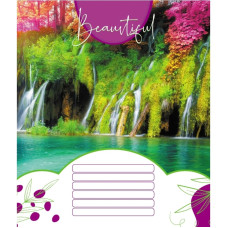 Зошит учнівський "Красиві водоcпади" 018-530100K-3 в клітинку, 18 аркушів (018-530100K-3)