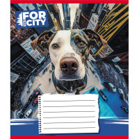 Зошит учнівський "Собака в місті" 024-560077L-1 в лінію, 24 аркуші  (024-560077L-1)