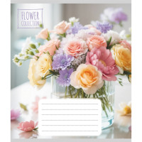 Зошит загальний "Квіткова композиція" 048-600186L-2 в лінію, 48 аркушів  (048-600186L-2)